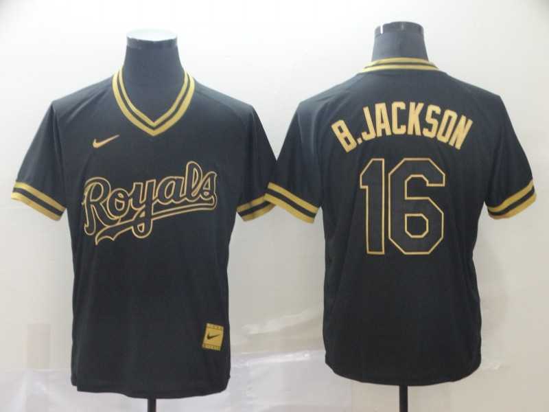 Royals 16 Bo Jackson Black Gold Nike Cooperstown Collection Legend V Neck Jersey (1),We sell and wholesale Royals 16 Bo Jackson Black Gold Nike Cooperstown Collection Legend V Neck Jersey (1) on line form chian!